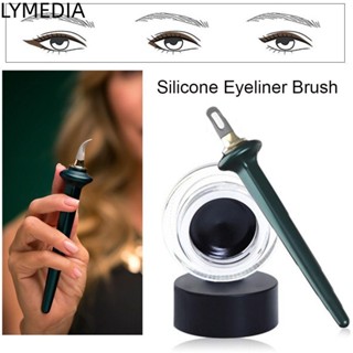  LYMEDIA Dụng cụ trang điểm mỹ phẩm Silicone Eyeliner Bush Bút kẻ mắt Liquid Eyebrow 