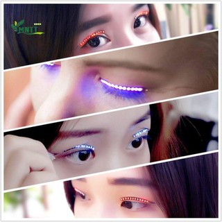 Đèn LED phát sáng Lông mi giả, Halloween sáng tạo đầy màu sắc Dán mí mắt, Đèn Flash thủ công Đèn Neon Đèn lông mi Câu lạc bộ đêm