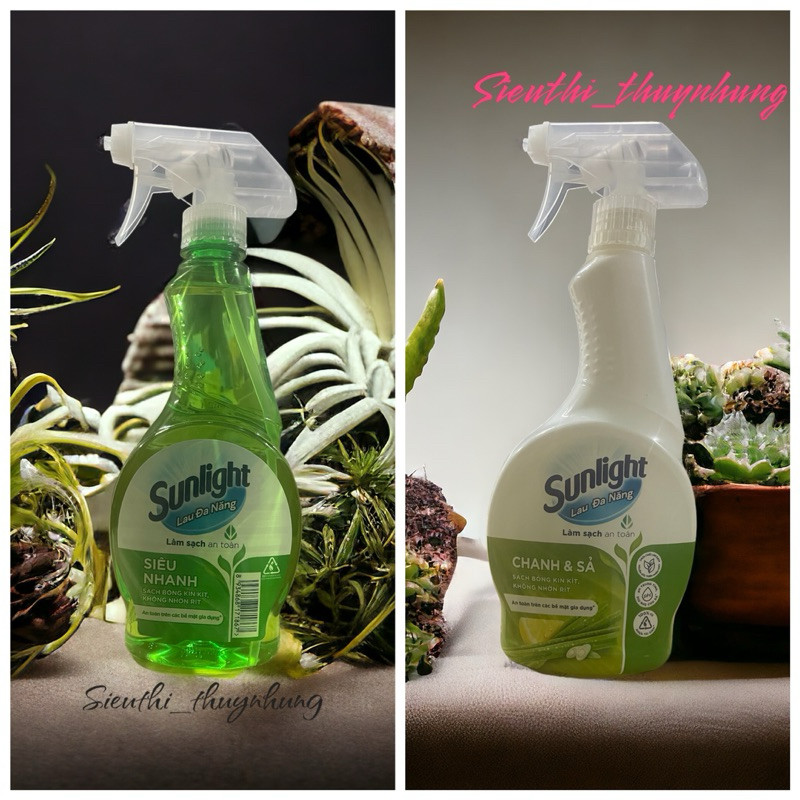Nước Xịt Lau Sunlight Đa Năng Siêu Nhanh, chanh và sả - Chai 500ML