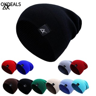 OKDEALS Beanie Dệt Kim 10 Màu Đơn Giản Cho Nam Nữ
