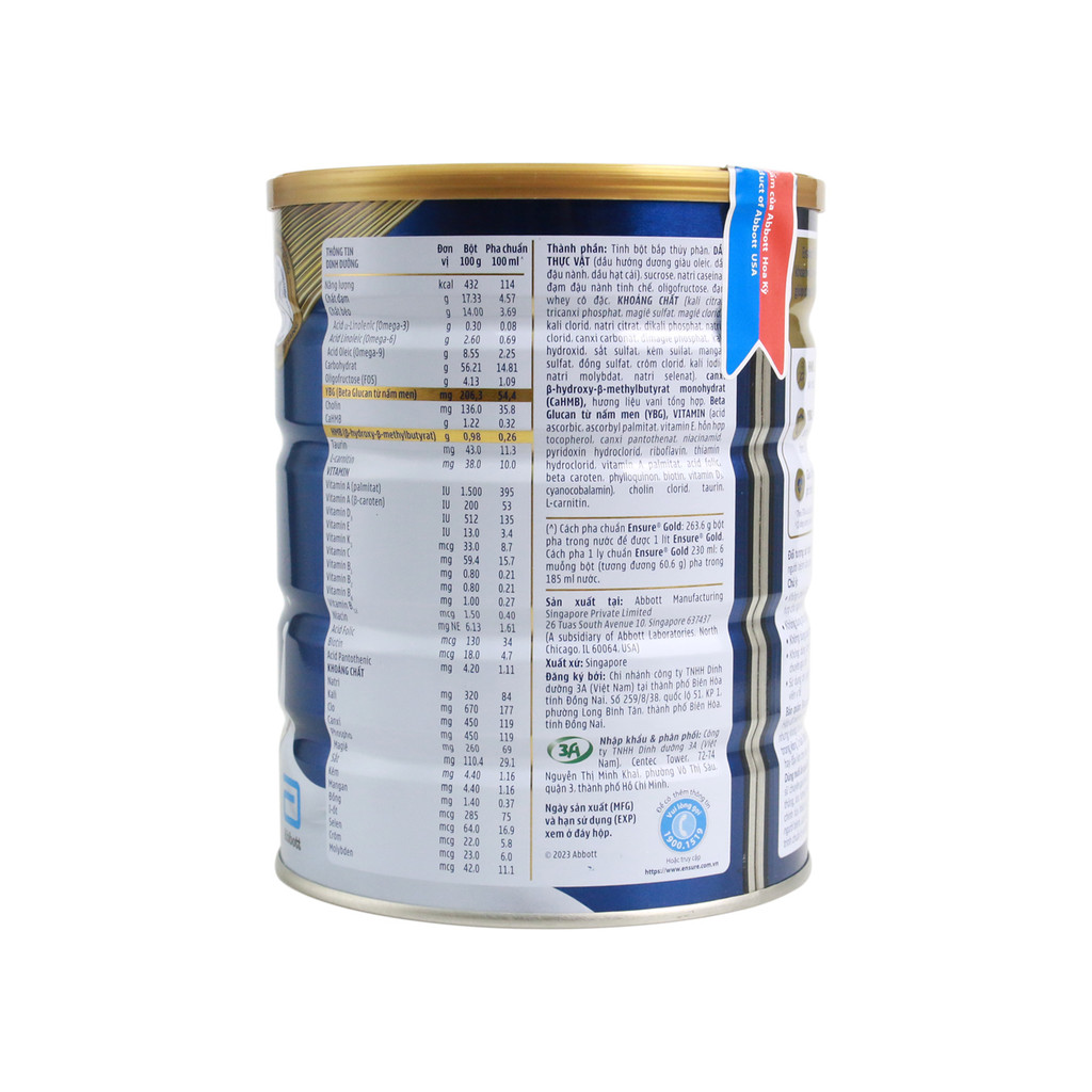 Sữa Ensure Gold hương Vani 800g (New)