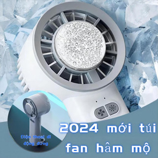 Mini Di Động Turbo Điện Không Lưỡi Quạt Sạc Cầm Tay Quạt Nhỏ Bán Dẫn Lạnh Đá Sương Mù Học Sinh Để Bàn Lạnh Mini USB Quạt