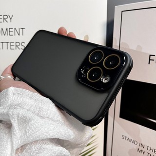 Ốp điện thoại acrylic mờ sang trọng cho iPhone16 15 14 ProMAX 13 12 Pro MAX 16 Plus Bốn góc chống rơi và va đập với mặt sau phim ống kính pha lê