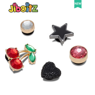 Charm Crocs Jibbitz Kim Loại Giày Khóa Lỗ Hoa Phụ Kiện Kim Cương Anh Đào Trắng Kim Cương Hồng Thời Trang Sticker Dép Crocs