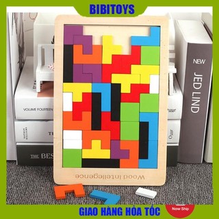  Đồ Chơi Xếp Gạch Sáng Tạo Pentomino Gỗ Tự Nhiên Sơn An toàn