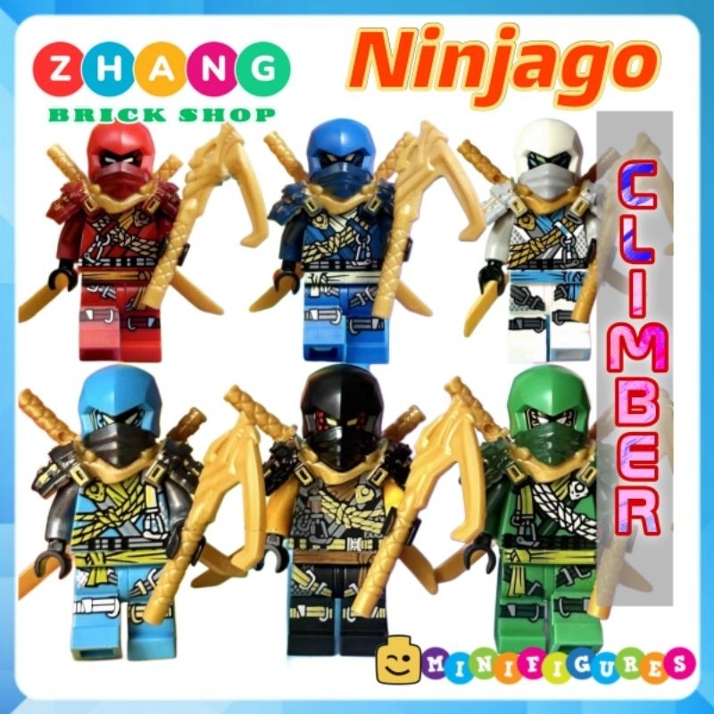 Đồ chơi xếp hình Ninjago Climber Kai Cole Jay Zane Lloyd Nya Minifigures lắp ráp Ninjago Season 19
