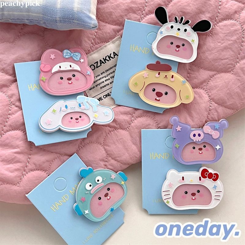 🍑peach🍑 Kẹp tóc Acrylic Sanrio Loopy