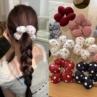 Dễ Thương Hoa Nhỏ Buộc Tóc Hình Trái Tim Bướm Nơ Kẻ Sọc Đuôi Ngựa Nữ Cô Gái Scrunchie