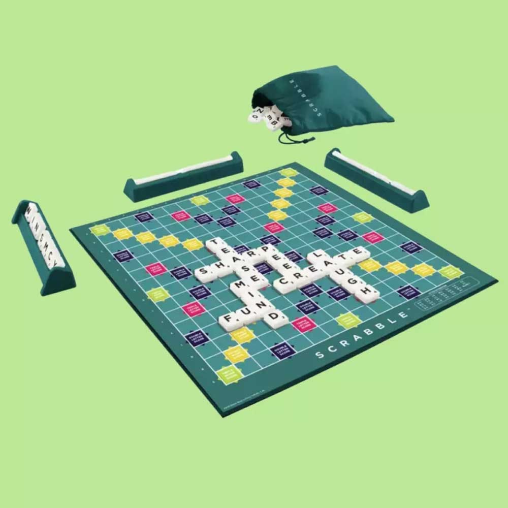 Scrabble Board Game | 1‑Set, Letter Tiles Word Game, Family Gathering Educational Table Toy