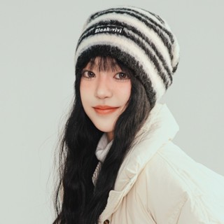 Misskoi [Sẵn Sàng] Mùa Thu Đông Sản Phẩm Mới Phù Hợp Với Màu Sắc Mũ Cọc Nữ Phong Cách Hàn Quốc Ấm Áp Hợp Thời Trang Mũ Lạnh Đi Xe Đạp Ấm Áp Áo Chui Đầu Chống Lạnh Kn