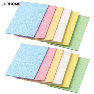 Jurhomie 12 Miếng Bọt Biển Nén, Miếng Bọt Biển Nhà Bếp Cellulose Phân Hủy Sinh Học, Dễ Sử Dụng Nhiều Màu Bọt Biển Làm Sạch Tự Nhiên Hạng Nặng Cho Nhà Bếp, Phòng Tắm Và Bề Mặt
