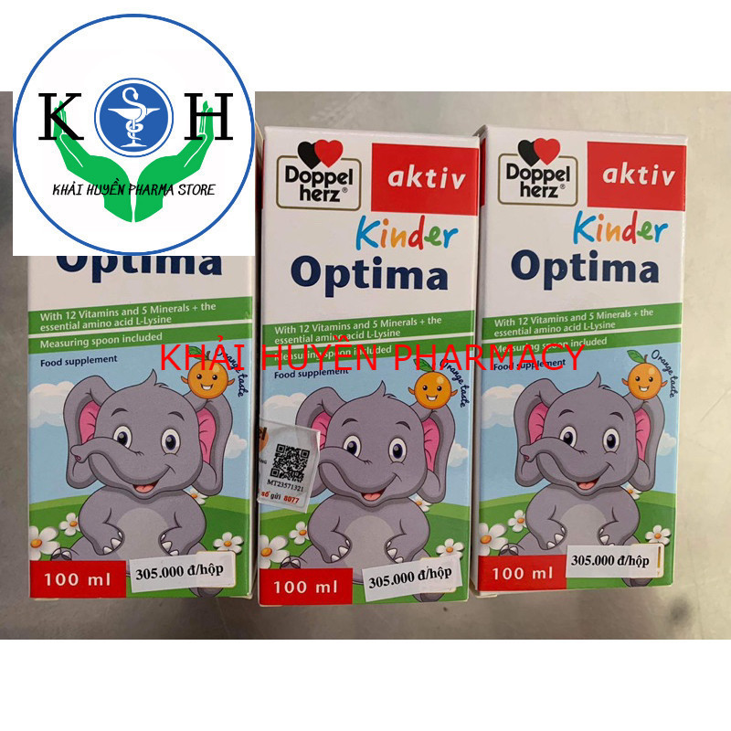 [ Chính Hãng] Siro ăn ngon, cải thiện tầm vóc cho bé Doppelherz Aktiv Kinder Optima (Chai 100ml)