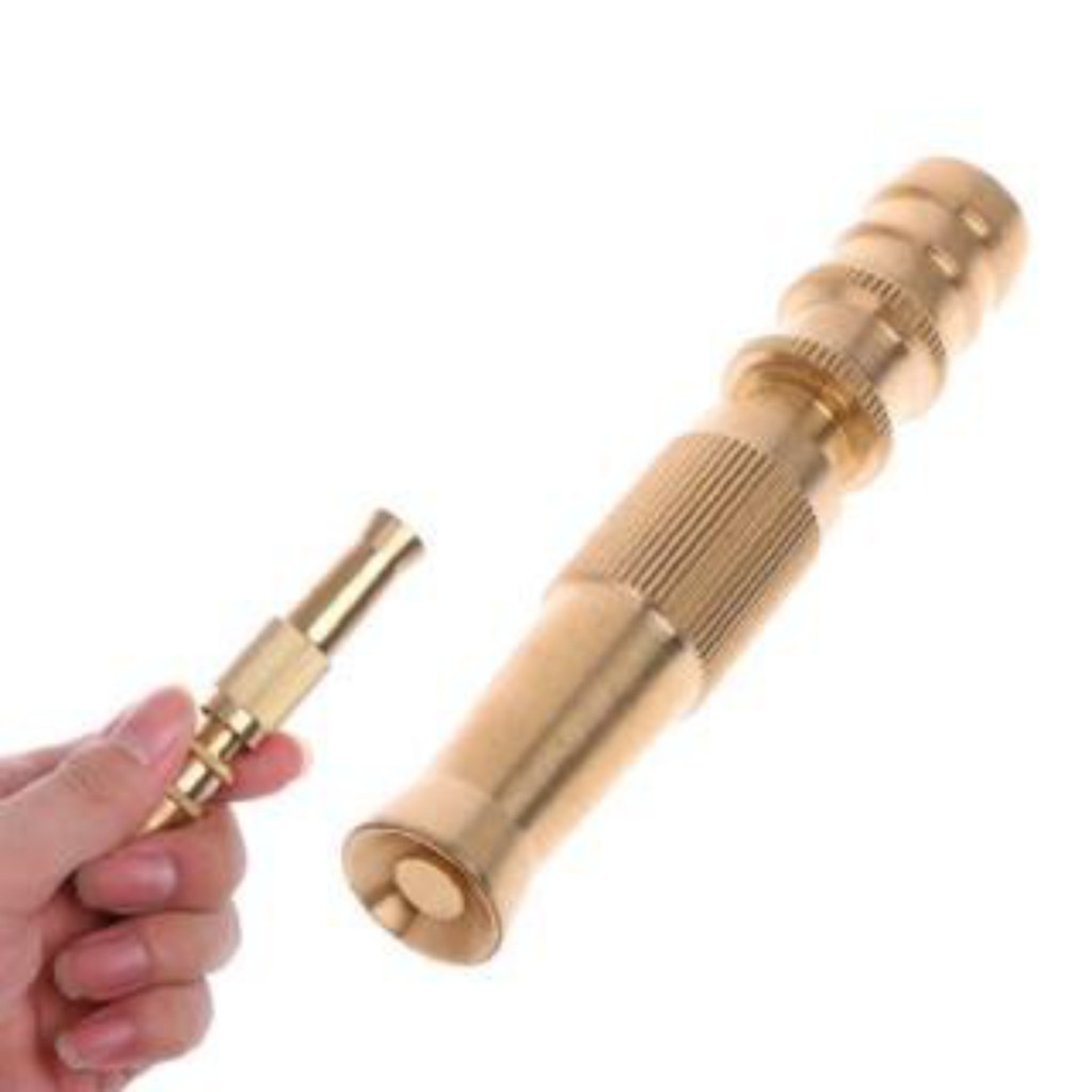 Đầu vòi xịt mini tăng áp lực nước đa năng bằng đồng tưới cây rửa xe kèm đai xiết