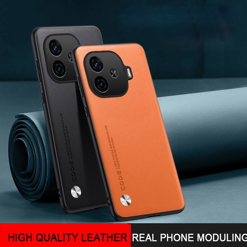 Dành Cho Vivo IQOO Z9 Turbo Plus Da Pu Trơn Ốp Lưng Điện Thoại Chống Sốc Cho IQOO Z9S Pro Z9 Lite Vỏ Bảo Vệ Máy Ảnh Ốp Lưng Chống Sốc Thời Trang