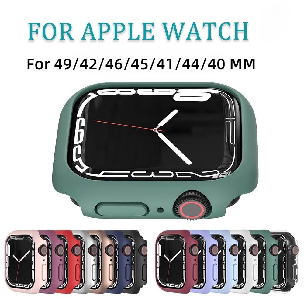 Vỏ bảo vệ mờ cho Apple Watch 45mm Series Ultra 10 9 8 7 6 5 4 SE Ốp lưng PC cứng cho iWatch 49mm 42m