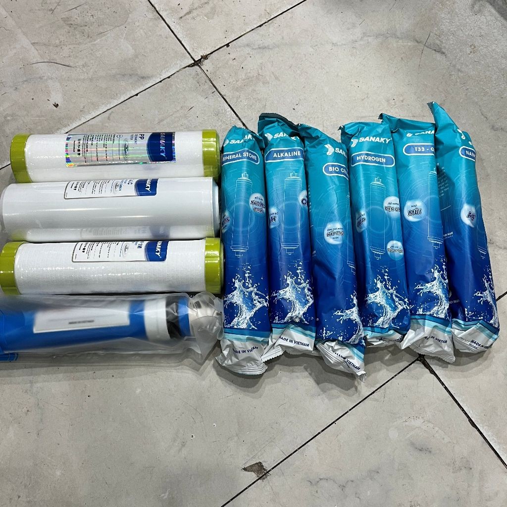 Trọn bộ lõi lọc 1- 10 máy lọc nước Sanaky