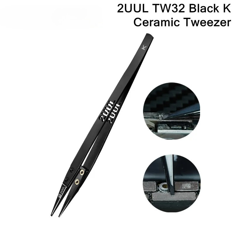 2UUL TW31 Nhíp gốm cách nhiệt siêu cứng chống tĩnh điện cho chip di động Nhíp Điện thoại di động / C