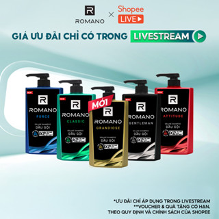  Dầu gội nam Romano hương Nước hoa nam 650g chai   4 mùi hương   - LIVE 