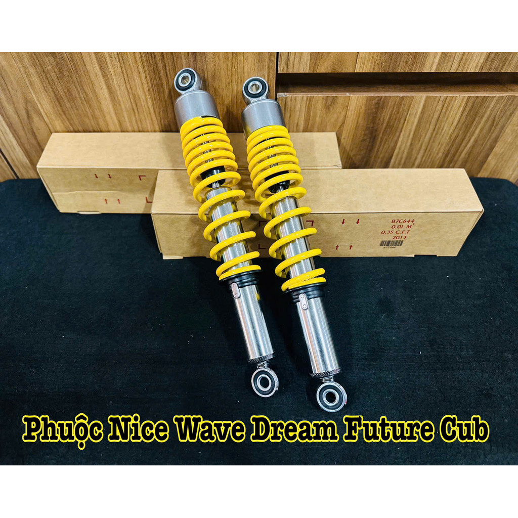 Phuộc Nice Dùng Cho ( Wave / Dream / Future / Cub ) Size : 340MM Hàng Chuẩn Loại 1 , Chân Nhám >>>>