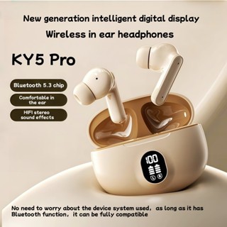 KY5 Pro: Tai nghe nhét tai Bluetooth không dây cảm ứng thông minh và màn hình hiển thị LED, tương thích với điện thoại Xiaomi