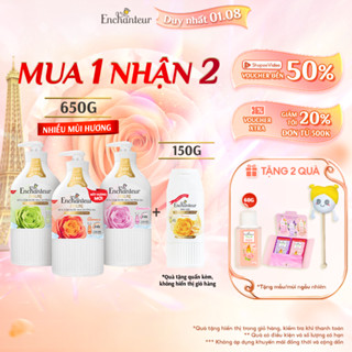 [TẶNG Chai 150g/Túi 450g] Sữa tắm hương nước hoa Pháp Enchanteur Deluxe 650g / 900g -Lưu hương 24H (Tặng mùi ngẫu nhiên)