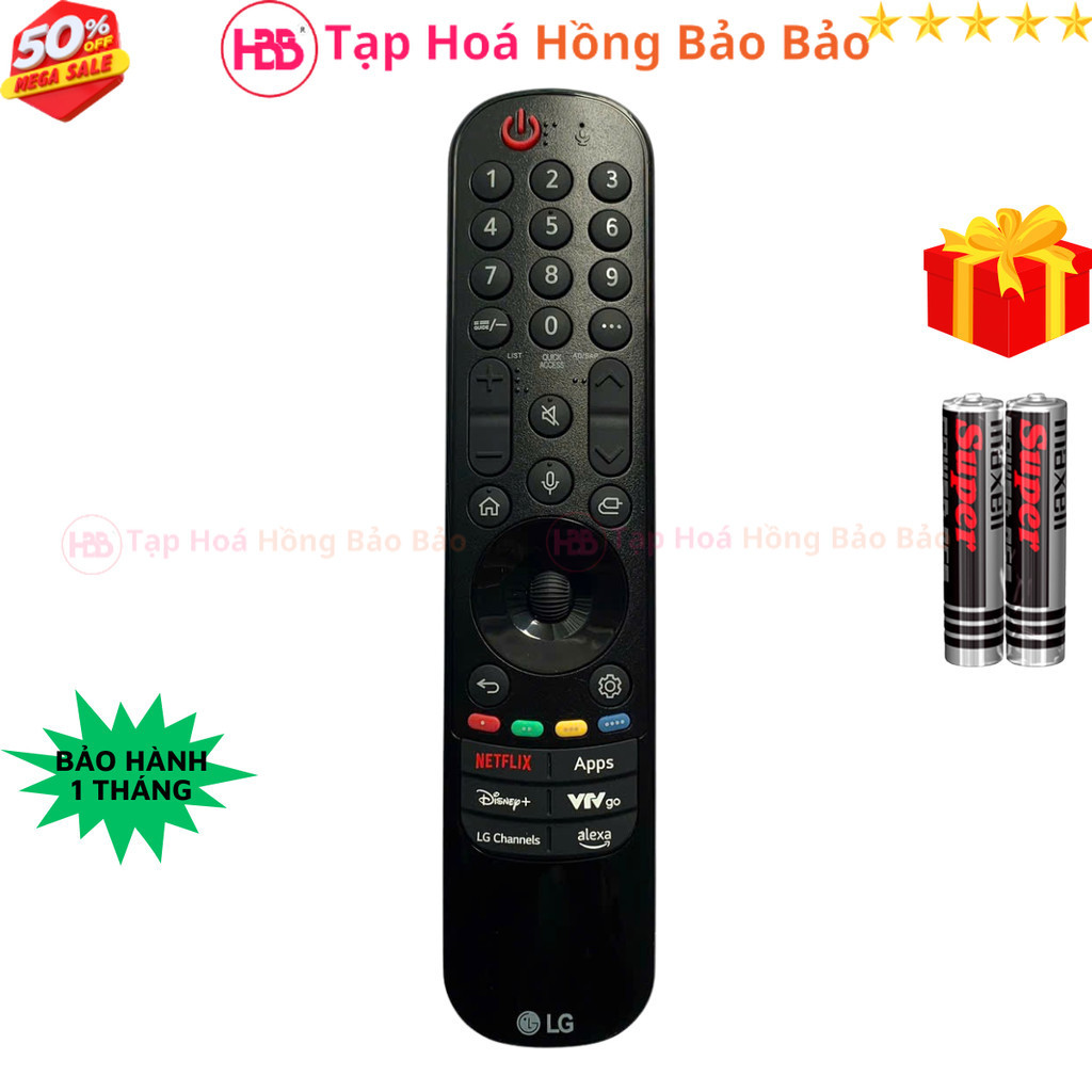 Remote điều khiển tivi LG Mã 24 Giọng nói, chuột bay LG MR24GA, Tặng kèm pin - Hồng Bảo Bảo