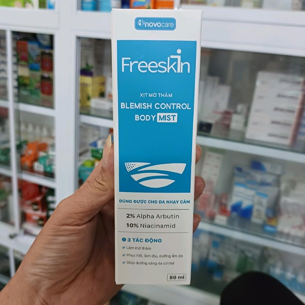 xịt mờ thâm freeskin blemish co tron body mist chai 80ml
