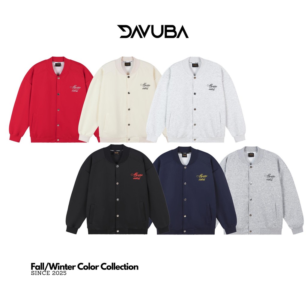[DAVUBA] [DEAL mở bán] Áo Khoác Bomber Mystic Vibes Nỉ 2 Da Nam Nữ Dài Tay SM158 | BigBuy360 - bigbuy360.vn