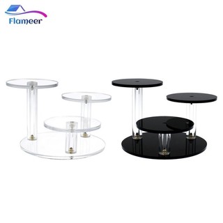Chân đế trưng bày ngón tay Acrylic tròn, Giá trưng bày trang sức, Chân đế Mini 3 tầng cho đồng hồ, vòng tay, trang sức và đá