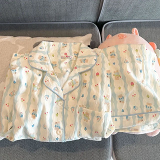 Đồ ngủ 100% cotton quần short ngắn tay mẫu mới mùa hè cho nữ bộ đồ mặc nhà thiếu nữ ngọt ngào instagram hoạt hình dễ thương