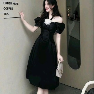 Đầm dự tiệc phối hoa mặc hai kiểu gợi cảm