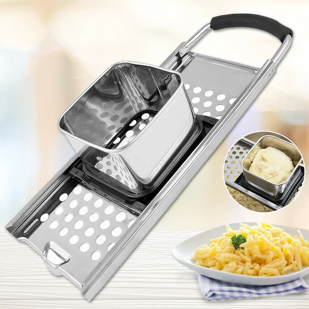 Máy làm Spaetzle bằng thép không gỉ An toàn với dụng cụ làm bánh bao trứng có lưỡi phễu mì