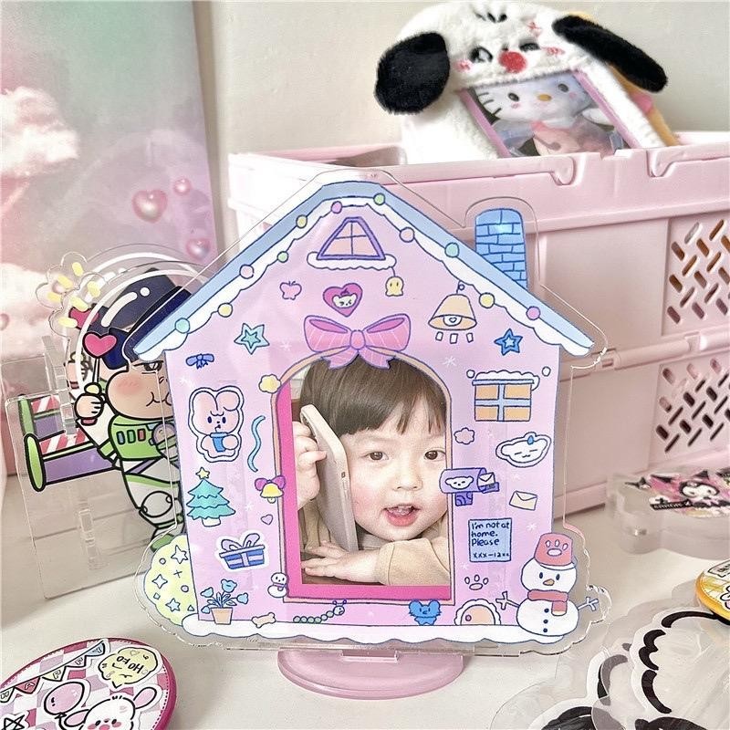 Standee đựng photocard, thẻ ảnh bo góc hình ngôi nhà dễ thương, frame photocard