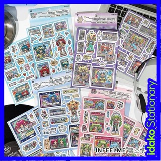  Idako  Dòng Cuộc Sống Điện Tử  2 Chiếc Giấy Tổng Hợp Tự Dính Flash Phim Miếng Dán Dễ Thương Sổ Tay Nhật Bản Trang Trí Miếng Dán SS123 