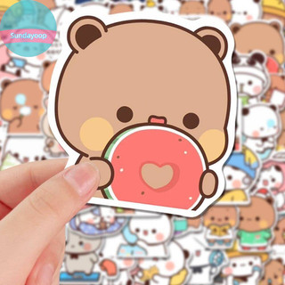 Sund 65 Chiếc Bubu Và Dudu Dán Gấu Dễ Thương Cặp Đôi DIY Doodle Decal Vỏ Điện Thoại Sổ Lưu Niệm Trang Trí Chống Thấm Nước VN