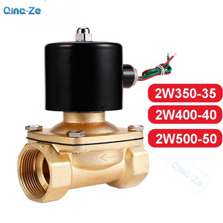 2w500-50 Kích thước lớn G1 1 / 4 G1 1 / 2 G2 Van điện từ bằng đồng thau thường đóng cho máy sấy / khí / dầu / nước công nghiệp chất lượng cao cấp 2W400-40