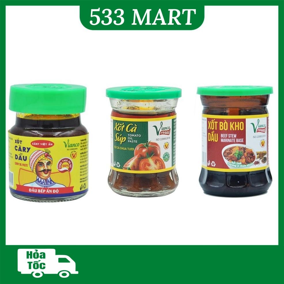 [ĐỦ LOẠI] Gia vị Việt Ấn - Cà ry dầu 45g/ Bò kho dầu 45g/ Nấu Lagu xốt cà súp 40g