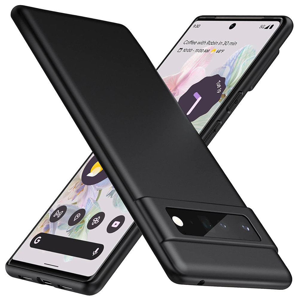 Ốp Điện Thoại Mềm Siêu Mỏng Mờ Cho Google Pixel 9 Pro XL 8 Pro 8A 7 6 6A Ốp Lưng TPU Mờ Màu Đen Chắc Chắn