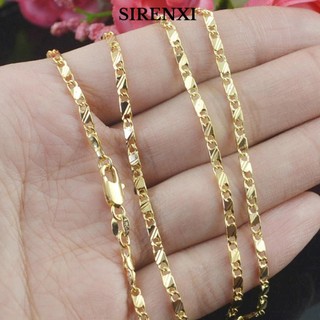 SIRENXI cổ màu vàng 18k 16-30 inch thời trang cho nam và nữ