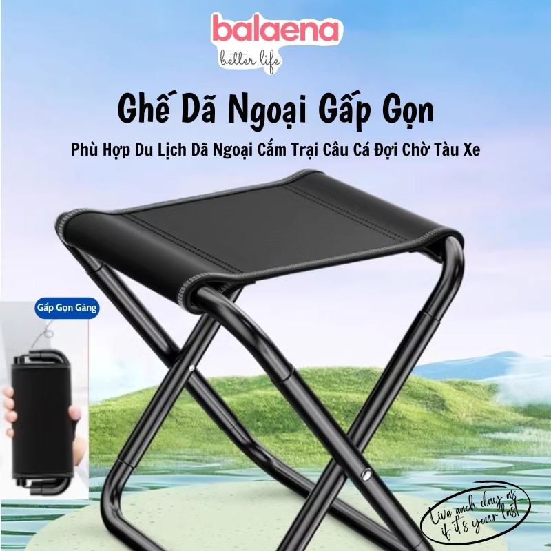 Ghế Xếp Gấp Gọn Tiện Lợi Khi Đi Du Lịch, Ghế Picnic Câu Cá Dã Ngoại Gấp Gọn, Ghế Mini Gấp Gọn balaen