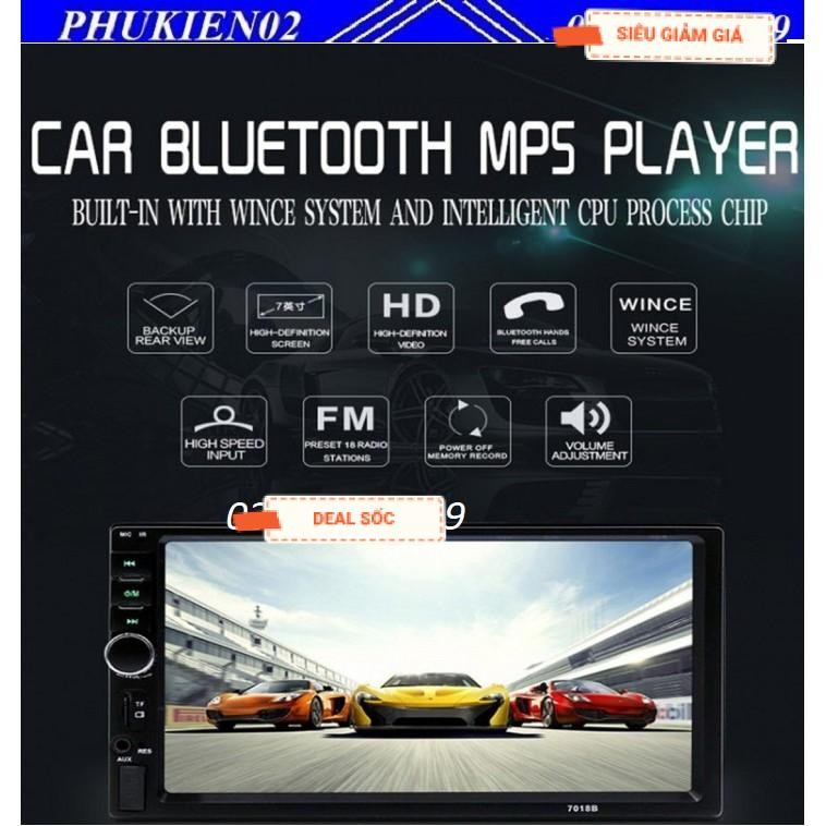 Màn Hình Cảm ứng Ô tô Bluetooth Car 7inch MP5 Trên xe Hơi 7018b Tặng Kèm Camera Lùi chống nước Cao c