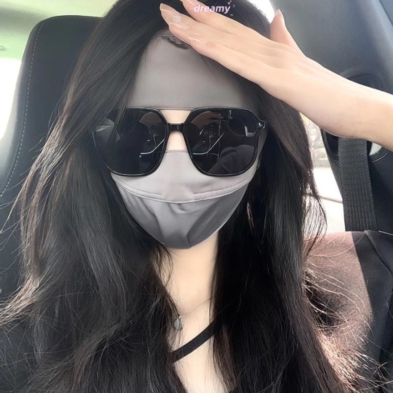 Dreamy Full Face Sunscreen Face Mask Nữ Mùa Hè Chống Tia UV Ice Silk Face Mask Che Nắng Facekini