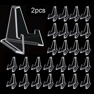 [Smellshi] 2 Chân đế trưng bày tiền xu kỷ niệm Acrylic Giá đỡ hiển thị hình tam giác trong suốt