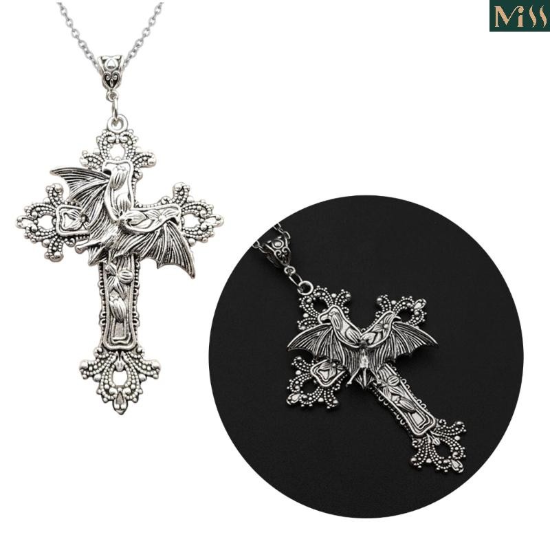 Miss * Gothic Mặt dây chuyền Vòng cổ chữ thập Gothic Hoàn hảo cho nam nữ Cô gái
