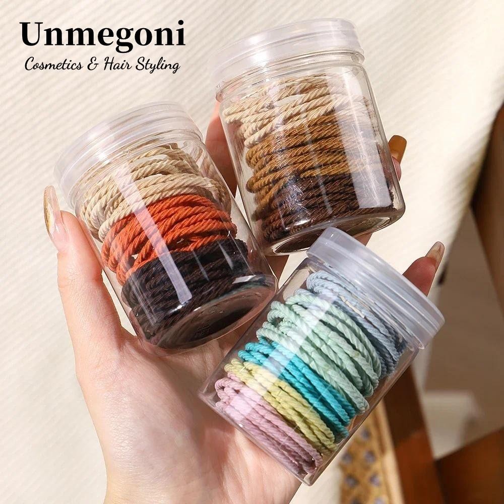 Unmegoni 50 Dây buộc tóc, Dây buộc tóc chéo màu kẹo, Dây buộc tóc co giãn mạnh
