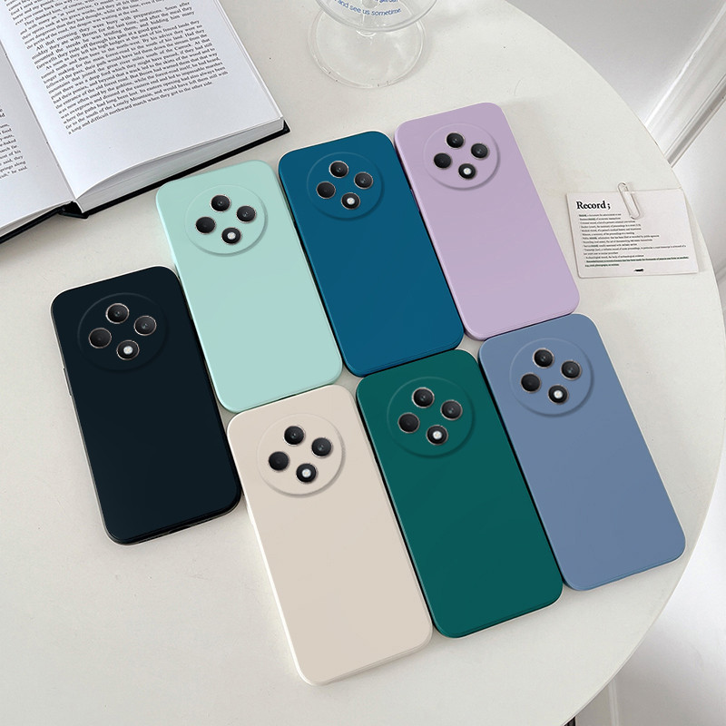 Ốp lưng cho Redmi 14C màu trơn màu đen Vỏ mềm Vỏ silicon lỏng chống sốc