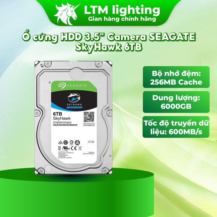 Ổ cứng HDD 3.5" Camera SEAGATE SkyHawk 6TB Cao Cấp (Chuyên Camera) Thiên Mã