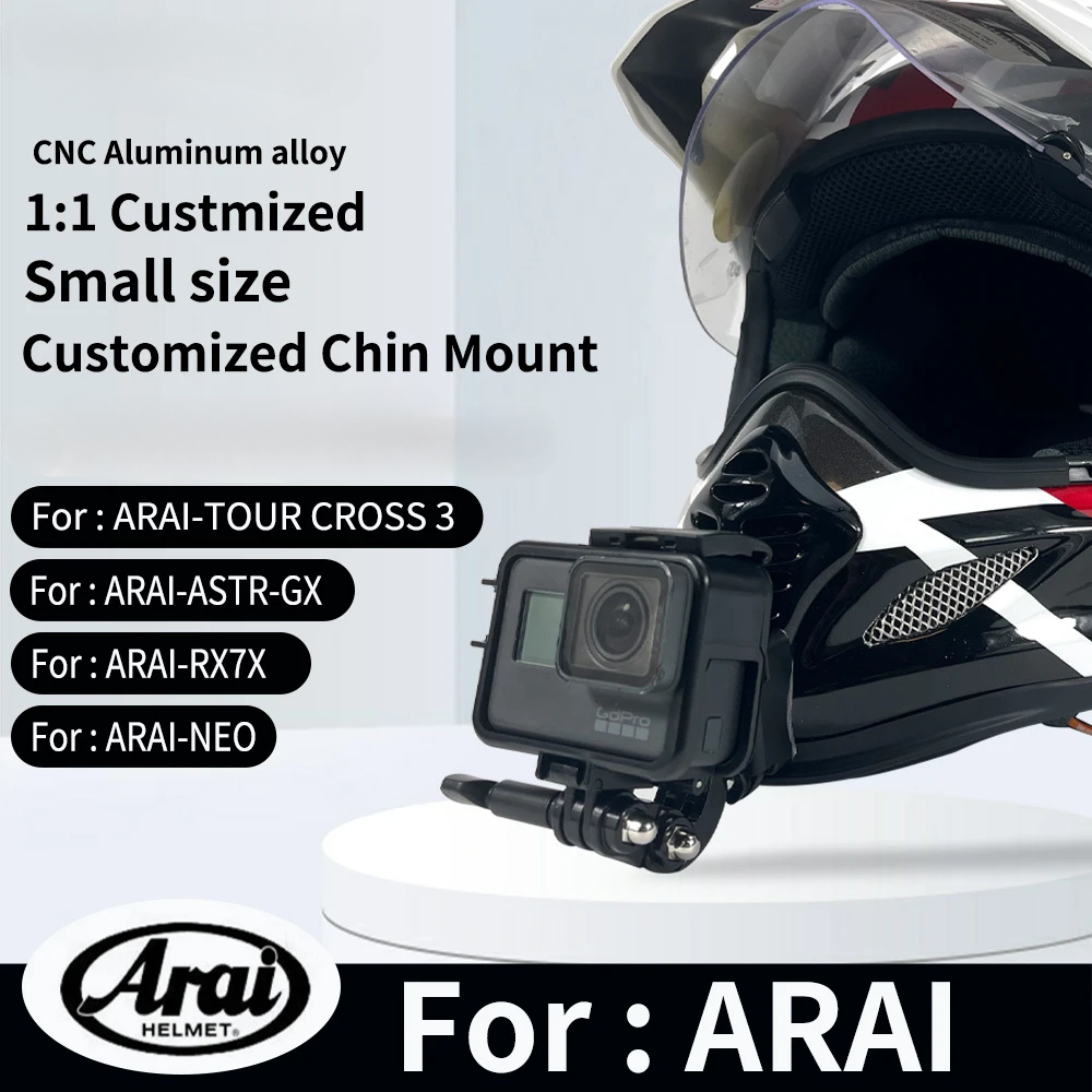 CNC Nhôm Mũ Bảo Hiểm Chin Mount Cho Arai Tour Cross3 Rx7x ASTRO GX Cho GoPro Insta360 DJI Phụ Kiện