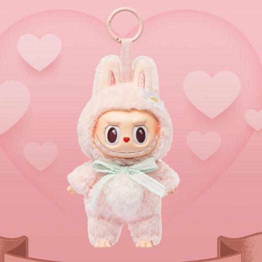 Popmart Labubu Limited Mokoko Sweetheart Doll Plush Pendant Vinyl Mặt dây chuyền nhung