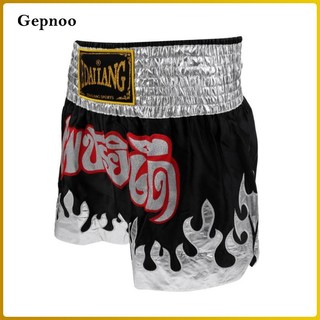 Gepnoo Thái Lan Ốp Lưng Thái Đá Đấm Bốc Quần Short MMA Huấn Luyện Nghệ Thuật Quần Short Satin